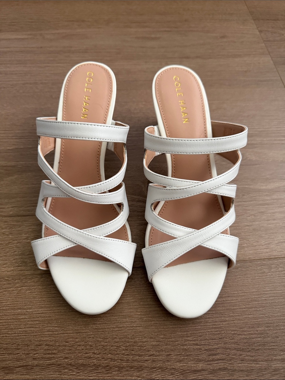 Cole Haan Alyse sandal White Strappy Slide Mules